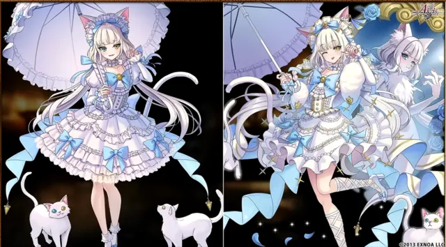 新クラス「キトン」の月末黒「白猫ノヴァリス」登場！オッドアイが可愛すぎる！の参考画像 - わんにゃんランド - アイギス攻略まとめ & DB