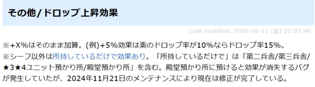 殿堂入りで所持バフやドロップアップはどうなる？仕様の罠に困惑の参考画像 - わんにゃんランド - アイギス攻略まとめ & DB